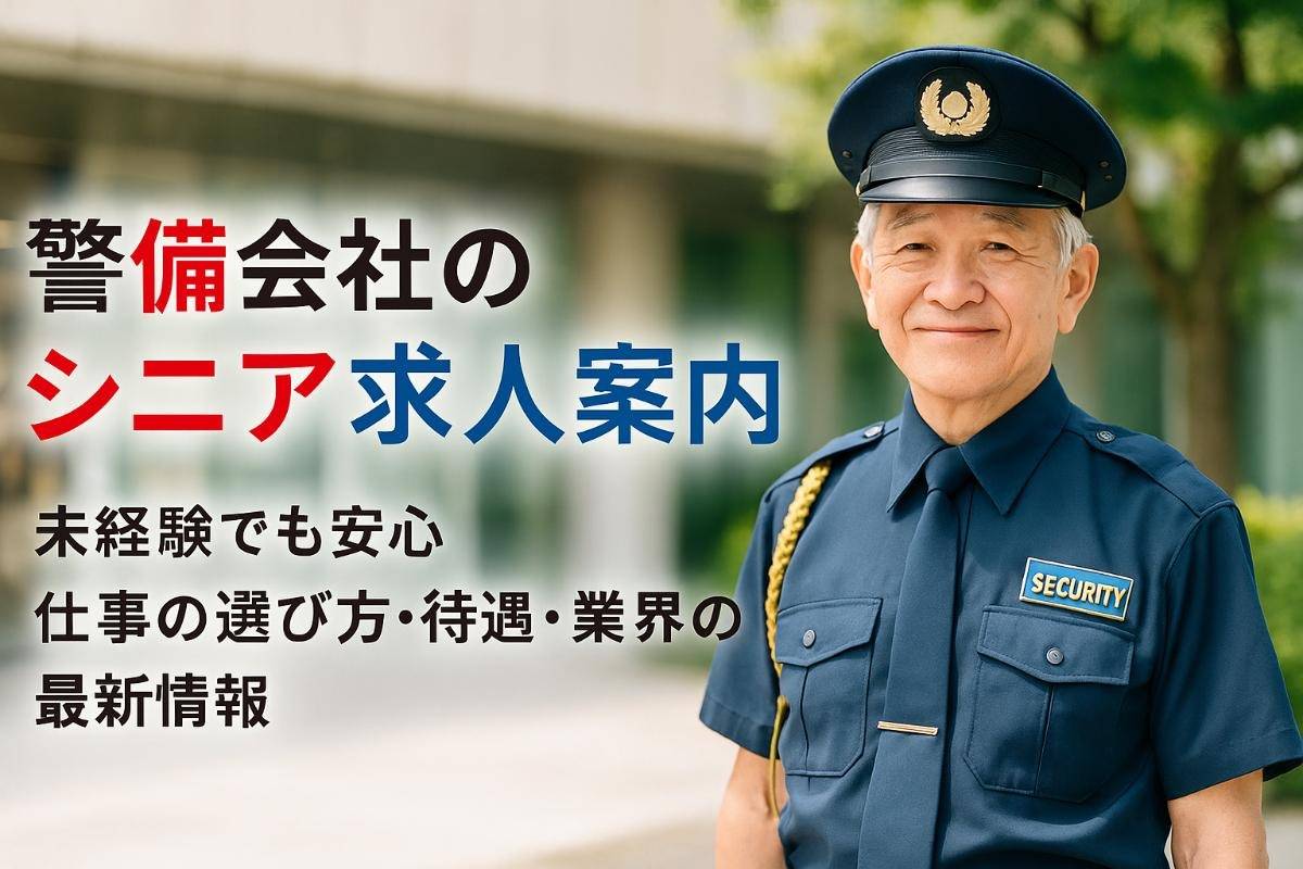 警備会社のシニア求人で未経験から働く方法と最新動向｜仕事選びや給与・待遇まで解説