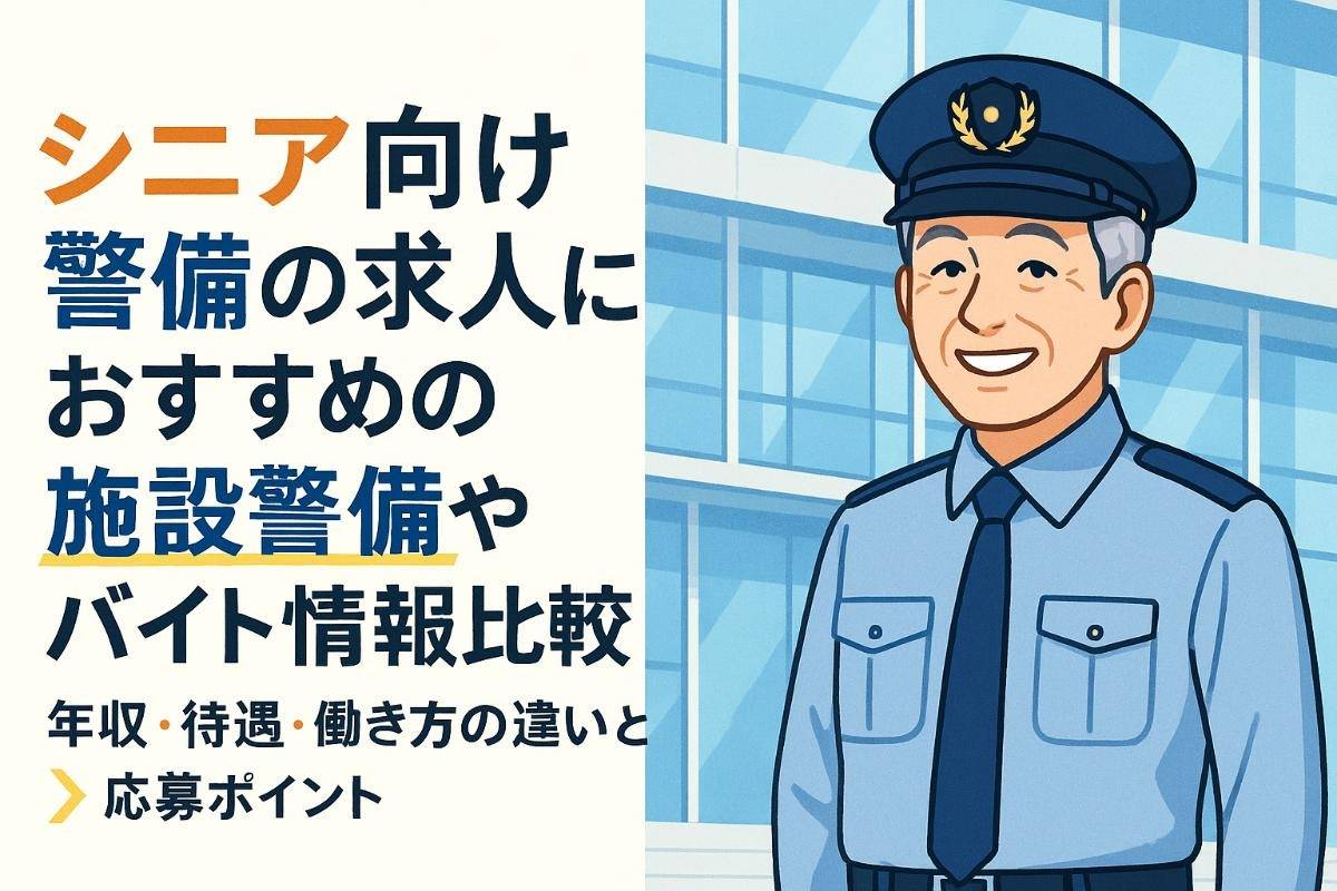 シニア向けの警備の求人におすすめの施設警備やバイト情報比較｜報酬・勤務・働き方の違いと応募ポイント