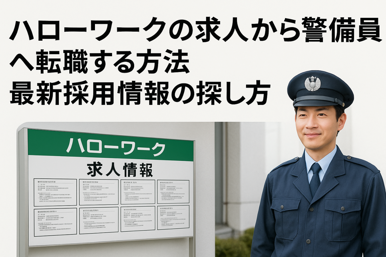 ハローワークの求人から警備員へ転職する方法と最新採用情報の探し方