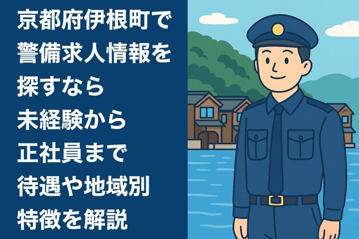 京都府伊根町で警備求人情報を探すなら未経験から正社員まで待遇や地域別特徴を解説