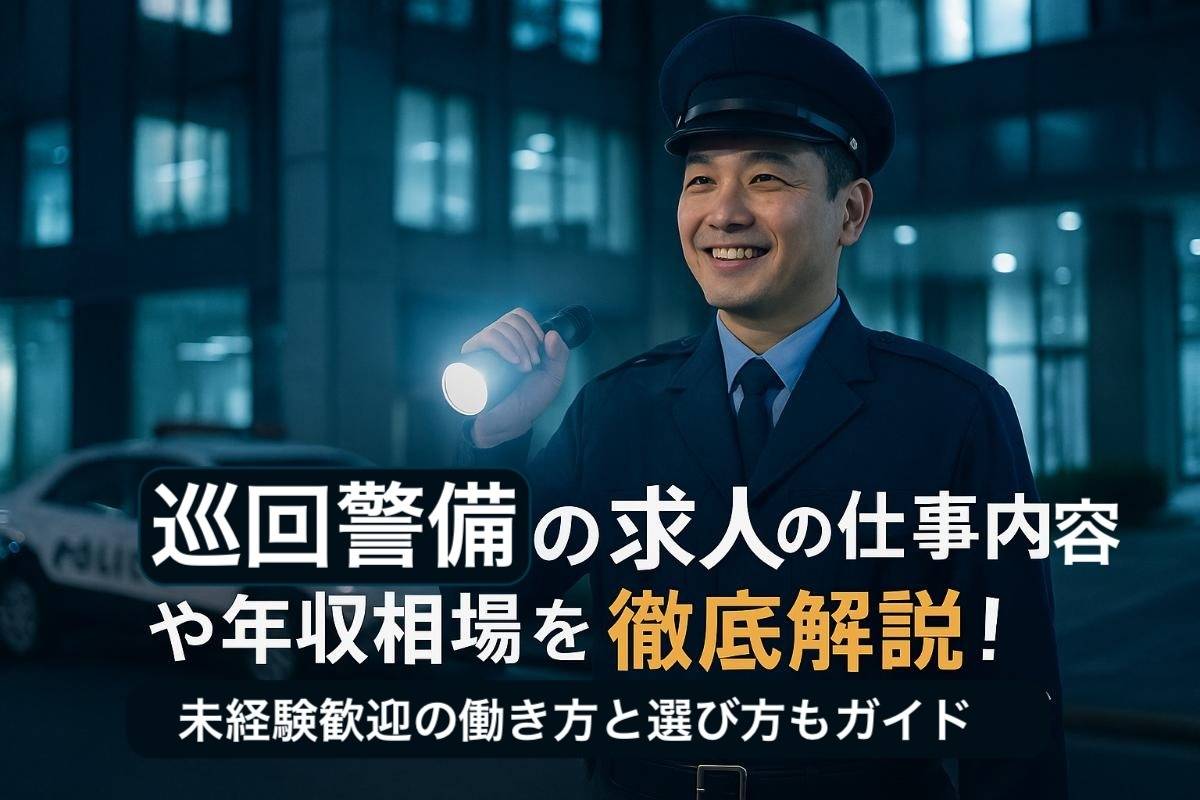 巡回警備の求人の仕事内容や年収相場を徹底解説！未経験歓迎の働き方と選び方もガイド