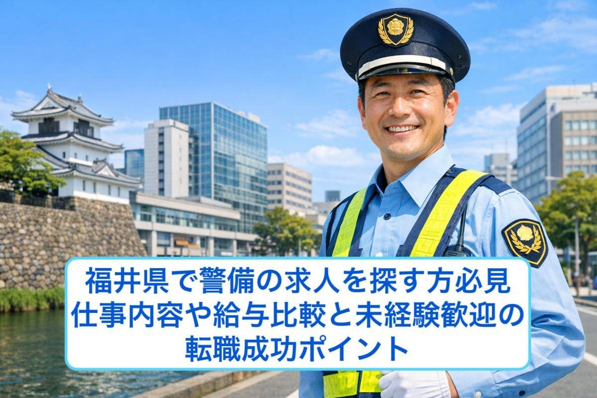 福井県で警備の求人を探す方必見｜仕事内容や給与比較と未経験歓迎の転職成功ポイント