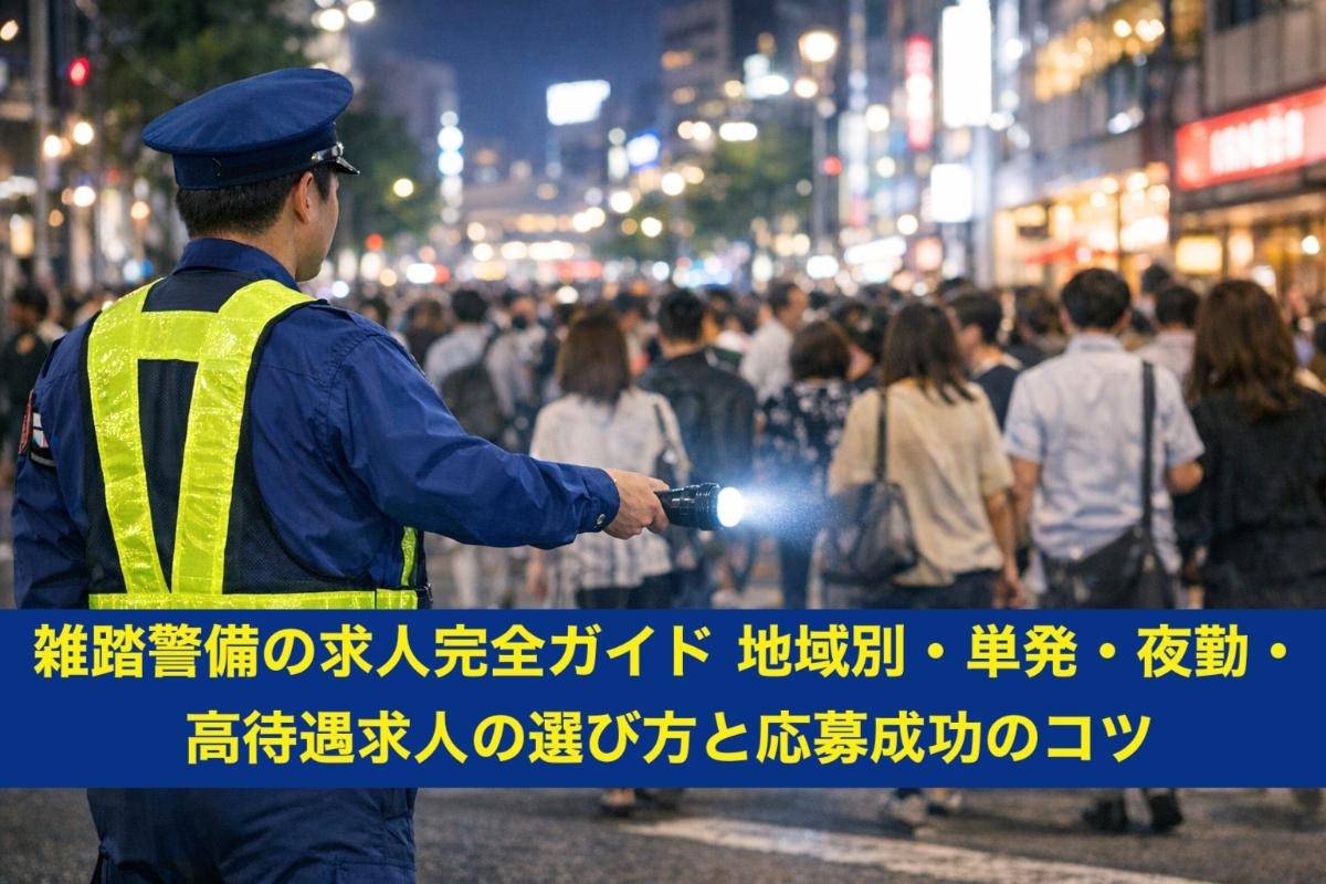 雑踏警備の求人完全ガイド｜地域別・単発・夜勤・高待遇求人の選び方と応募成功のコツ
